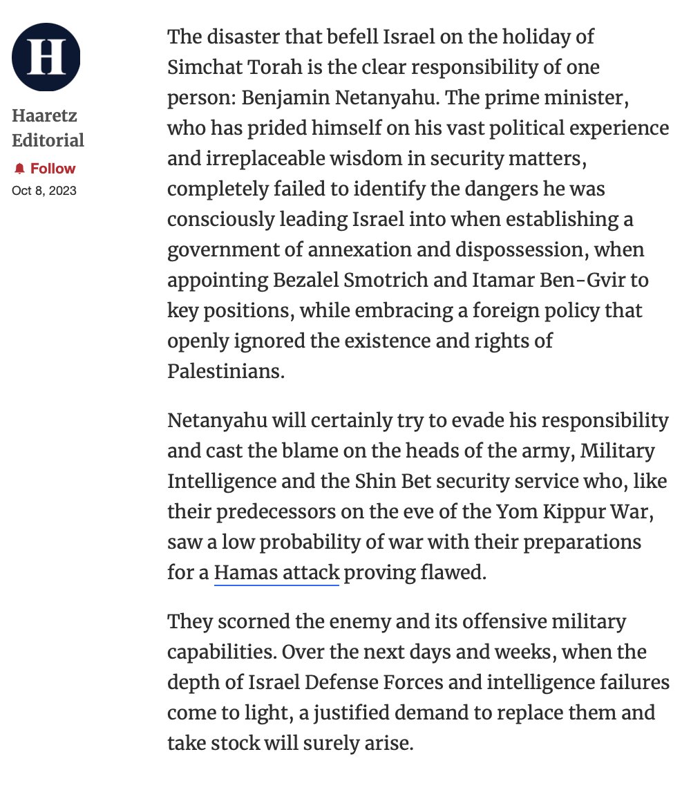 LarsDuursma's tweet photo. Keihard oordeel kwaliteitskrant Haaretz: Benjamin Netanyahu is met z'n beleid van annexatie en onteigening, etnische zuiveringen en het openlijk negeren van het bestaansrecht van Palestijnen persoonlijk verantwoordelijk voor deze weerzinwekkende terreur

https://t.co/4j14XO5UMg https://t.co/QCo6VTxz55