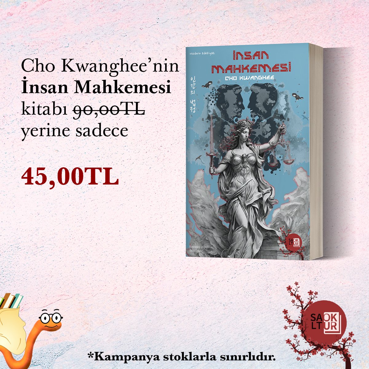 Cho Kwanghee’nin İnsan Mahkemesi kitabı 90,00 TL yerine sadece 45,00 TL! #SaltOkur

kitapyurdu.com/kitap/insan-ma…