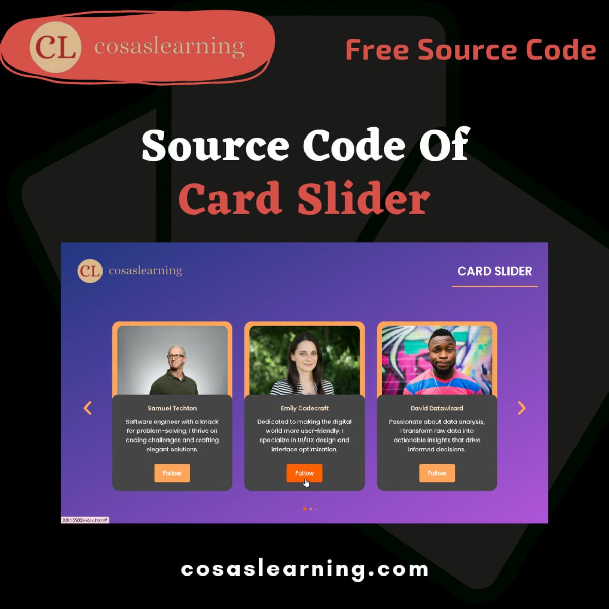 CosasLearning's tweet image. Source Code Of Card Slider | New Source Code | Cosas Learning
👉 cosaslearning.com 🔗
#sourcecode #freesourcecode #cosaslearning #card #code #source #coding #development #programming #cardslider #swiperjs
