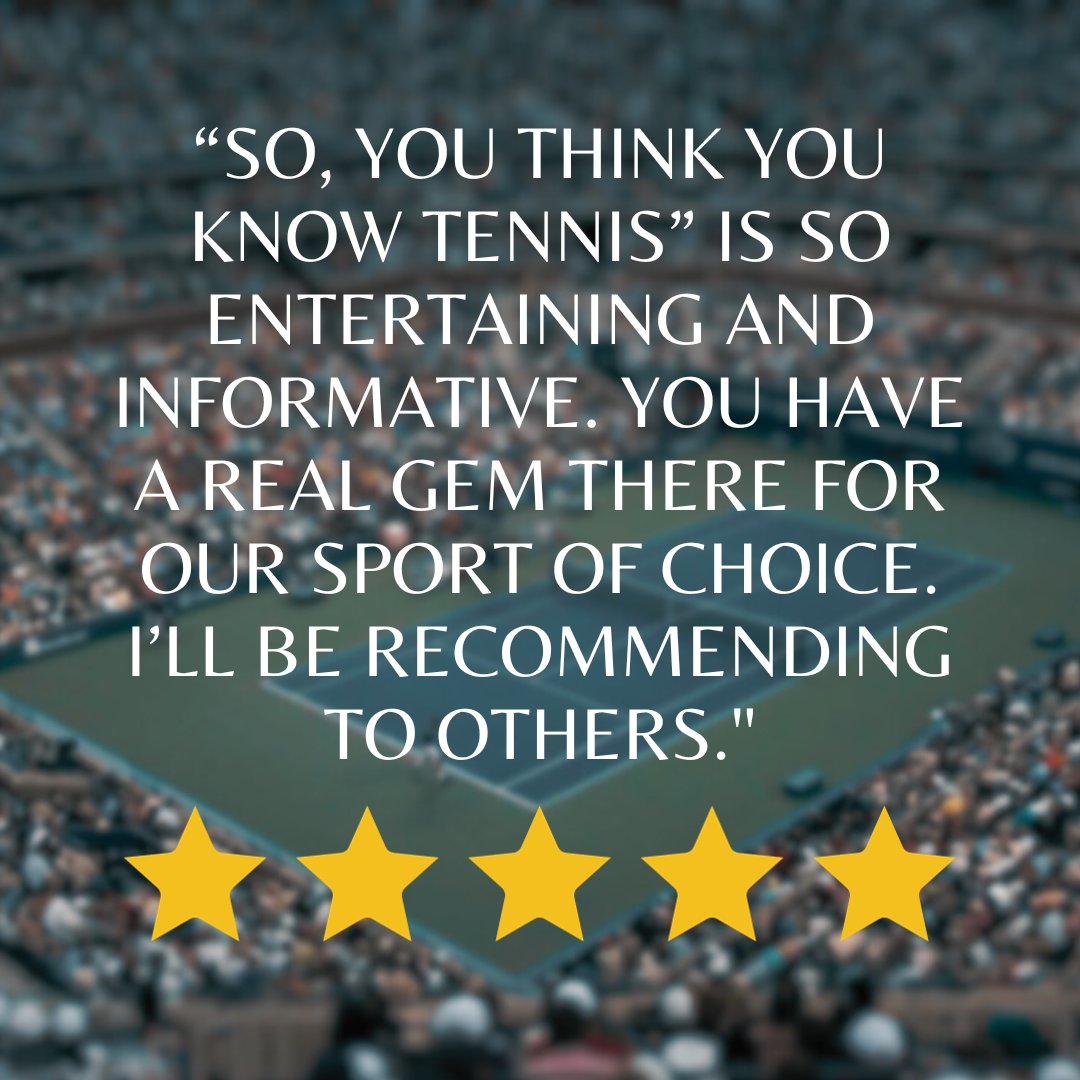 “So, You Think You Know Tennis” is so entertaining and informative. You have real gem there for our sport of choice. I’ll be recommending to others."

Get your copy now! omni-pub.com/product/so-you…

#tennis #TennisTwitter