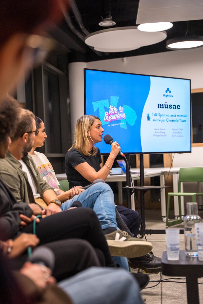 NightlineFrance's tweet photo. La présentation s'est poursuivie par un talk « Sport et santé mentale » animé par @ChrisTissot, créatrice de @musaetomorrow, média avec lequel nous collaborerons à l'occasion de cette campagne qui débutera officiellement demain.

2/6 https://t.co/tM4home6N8