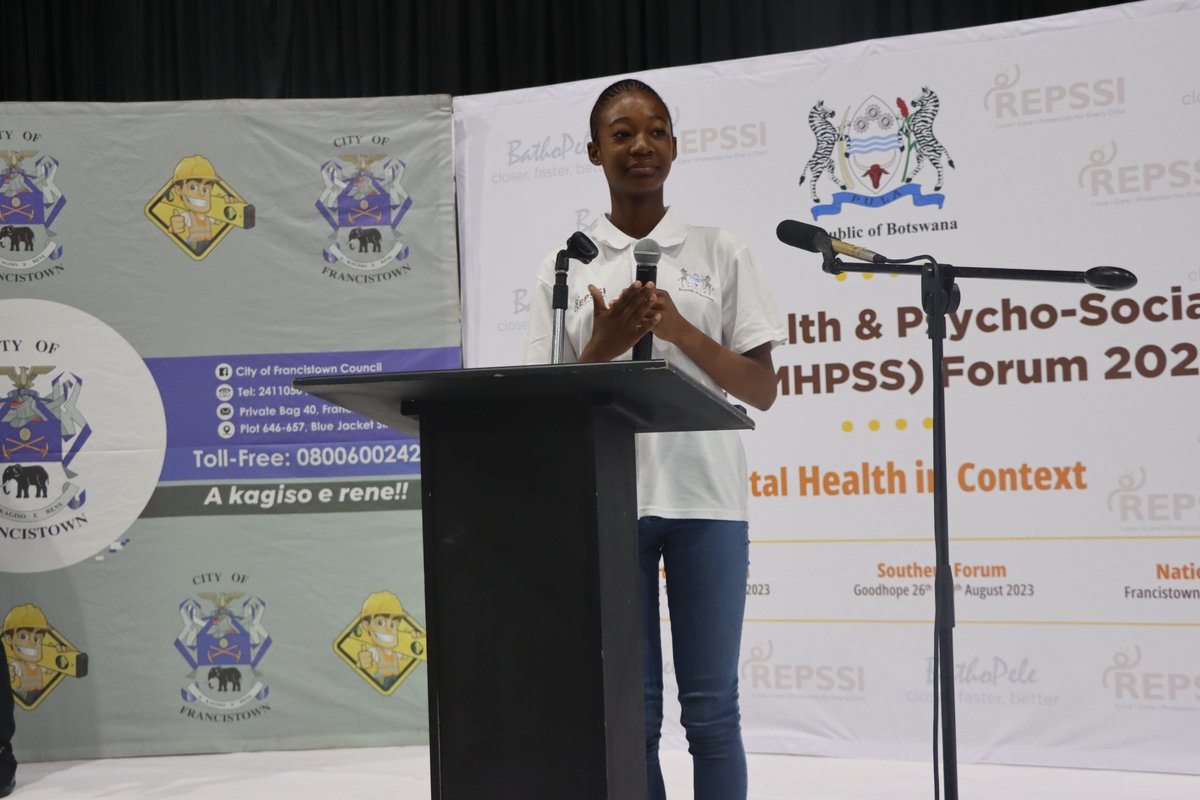 RepssiBotswana's tweet photo. National Mental Health &amp; Psycho Social Support Forum 2023 in pictures. Special Session for Children and Youth in #Francistown #Botswana.  #REPSSI #MentalHealthAwareness #ChildrenSpeak https://t.co/kb5SxvJ0vi