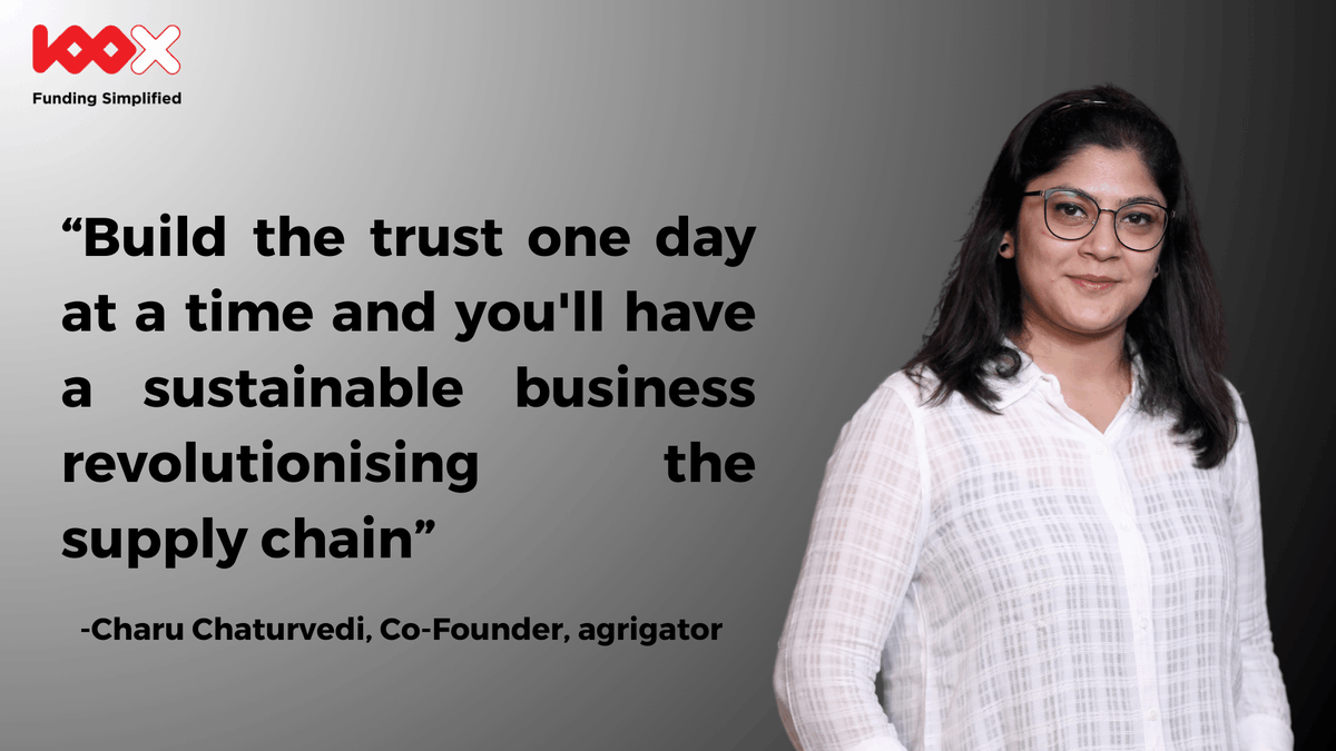 100X_VC's tweet photo. Charu Chaturvedi, Co-Founder, @Agrigator_India shares her startup journey from idea and execution to overcoming challenges.
Read more: https://t.co/c7FXxVtoVQ
#startups #future #india #investing #fundingSimplified https://t.co/dfJq93cvNy