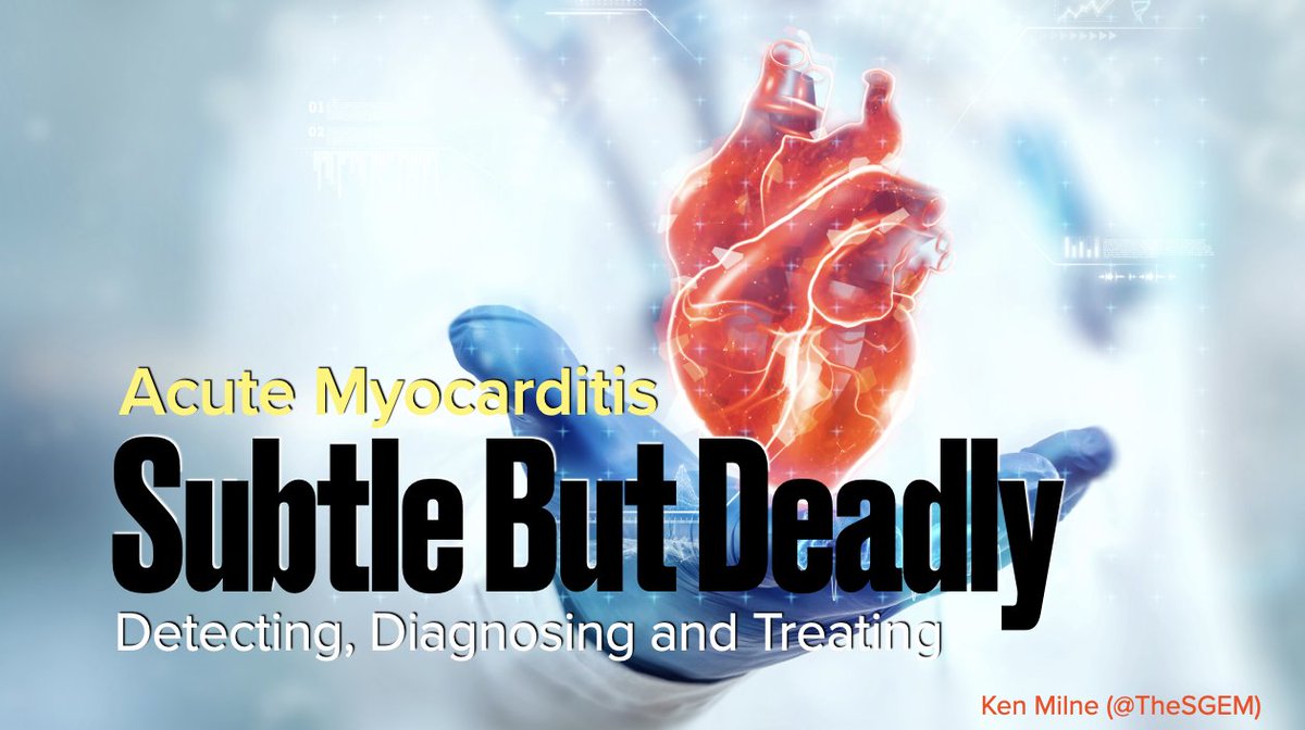 Come see the skeptic (SGEM) at #ACEP23 Speaking at 1pm today room ABC113 Acute Myocarditis: Subtle but Deadly