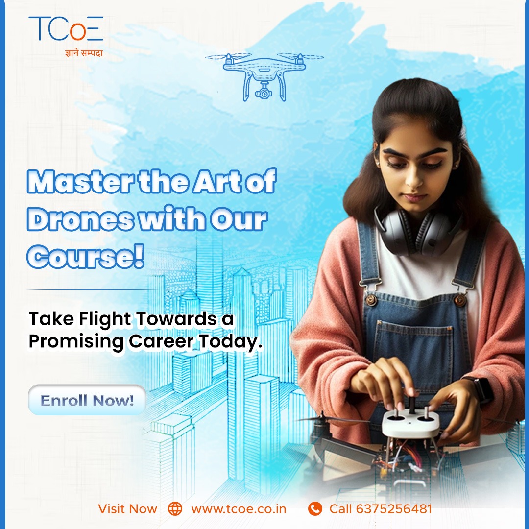 Explore the future of aerial technology with our Drone Course! Learn the art of flying drones and be part of the tech revolution. Secure your spot today!

#DroneSkills #TechInnovation #TCoE #skilltraining