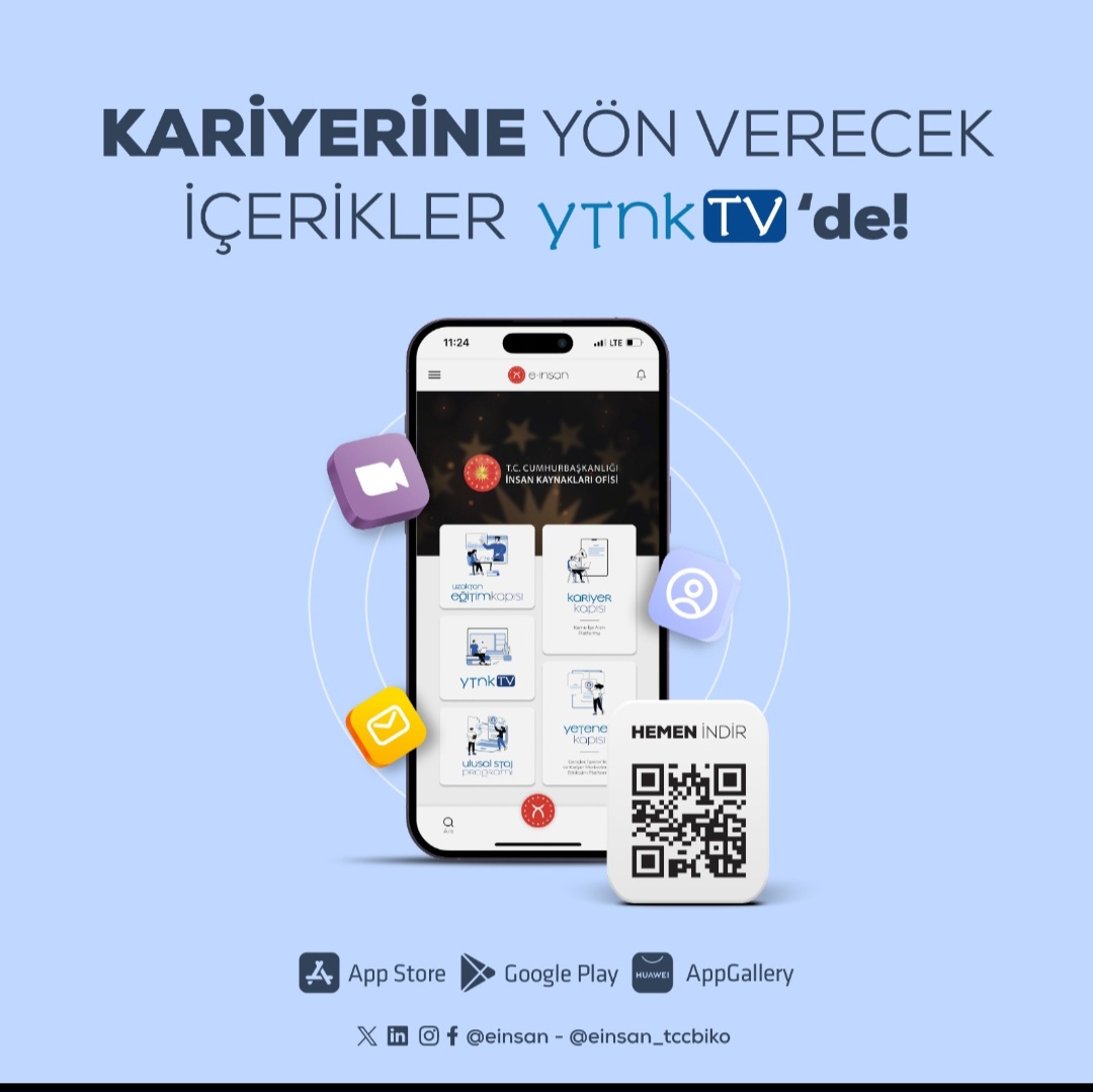 Hayatında yenilik ve heyecan dolu bir sürecin başladığı yere, üniversitene hoş geldin! 
Senin için hazırlanan dersler, eğlenceli içerikler ve canlı yayınlar ile <a href="/ytnktv/">YTNK TV</a>  kariyer yolculuğunda yanında.
Güncel içerikleri kaçırmamak için kaydol! @tccbiko 
🔗onelink.to/e-insan