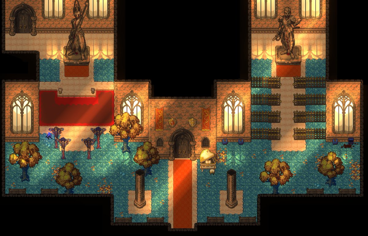 'The inner garden of Bloodisfell is nourished by the light of Nerifhel's rays, the sacred tree of the Sanguine.'🍃🩸

#indiegame | #pixelart | #darkfantasy | #gamedev | #huntthenight