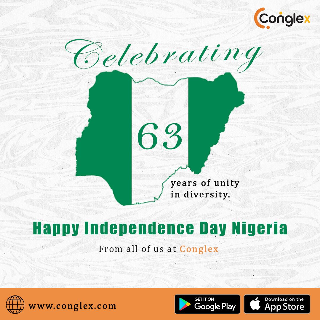 conglexglobal's tweet photo. Celebrating 63 years of unity in diversity...

#Nigeria@63
#Conglex
#cryptocurrency https://t.co/rQ4KJNfZgs
