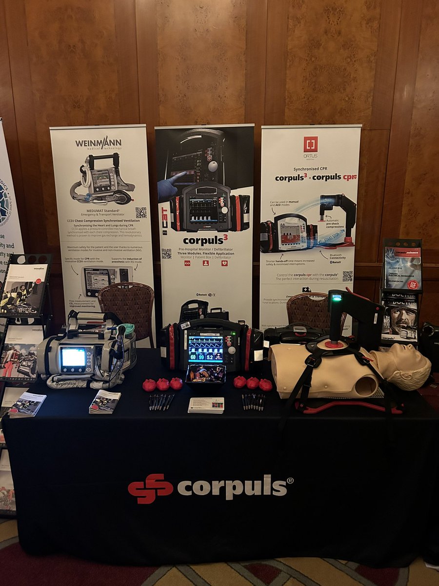 hughwhitaker's tweet photo. All set up and ready to receive visitors at the Ambulance Leadership Forum conference 2023. @AACE_org @CorpulsWorld #weinmann @theortusgroup https://t.co/Q91R8Azdmn