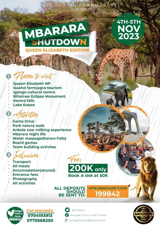 TopRidesUg's tweet photo. Mbarara people are you ready to shut it down from 4-5th of November #MbararaShutDown book a ticket at only 200k🥳 https://t.co/bJgXJAUhGF