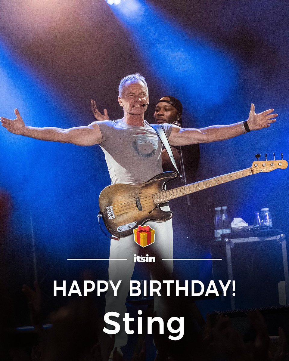 ItsinTV's tweet photo. 🎉 Herzlichen Glückwunsch Sting: Der legendäre Musiker, möge er uns auch in Zukunft mit seinen zeitlosen Hits und seiner kreativen Musik inspirieren. 🎤🌟
#Geburtstag #HerzlichenGlückwunsch #sting #2Oktober 🎈🎁🎂
#itsinbirthday #itsin #itsintv
📸 getty https://t.co/RXZCoKYtLZ