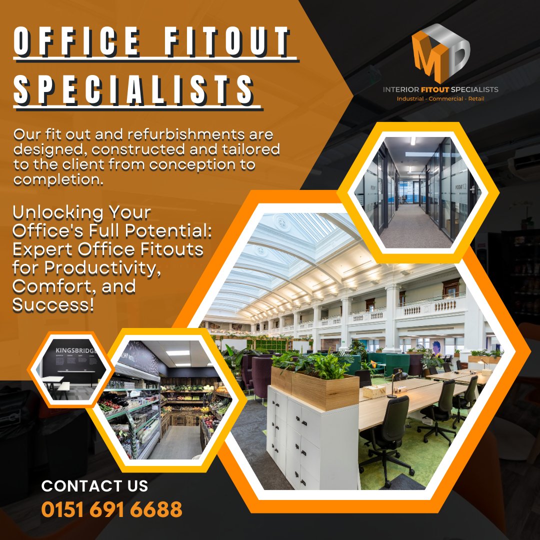 DMProjects_LTD's tweet photo. UK specialists in interior fit-outs and office refurbishments, including dilapidations, retail fit-outs, soundproofing, raised access flooring, and more. Contact MDfitout to learn more!
📧 info@mdfitout.co.uk 📞 01516916688
#MDfitout #OfficeRedesign #InteriorDesign https://t.co/LGsLXZhVx5
