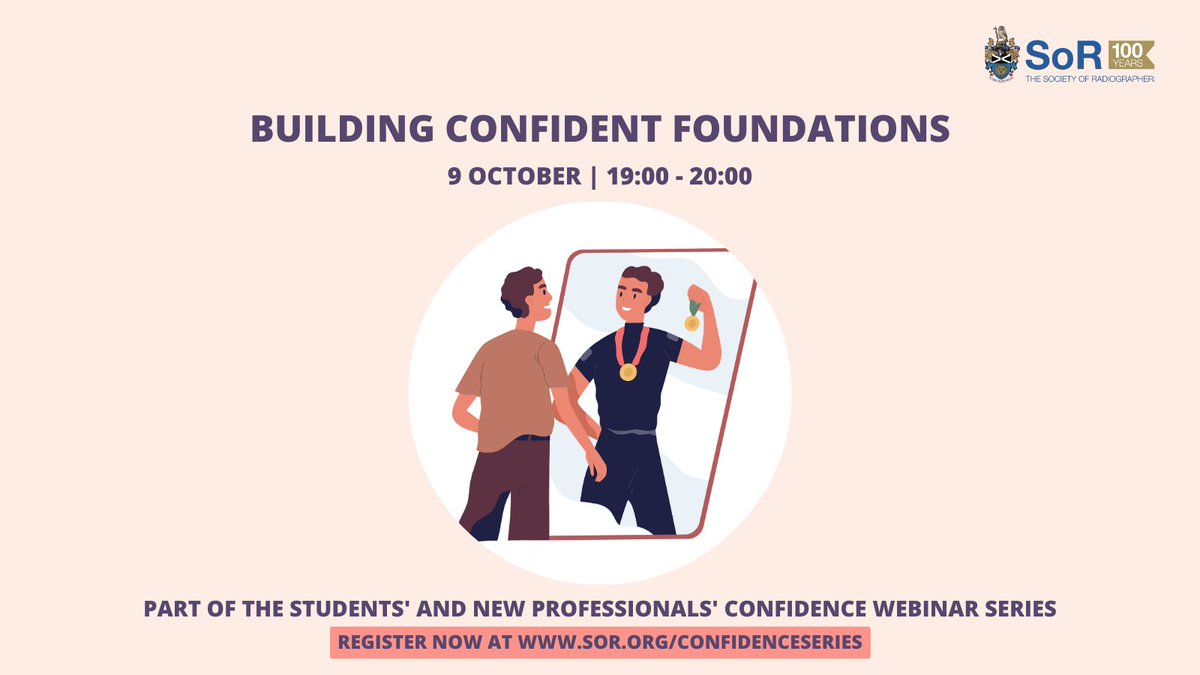 One week to go until our first #radstudents and new professionals webinar!  Do you recognise confidence? How does it feel to you? Join us to find out more. Register by 5pm on 9 October: bit.ly/confidentrads