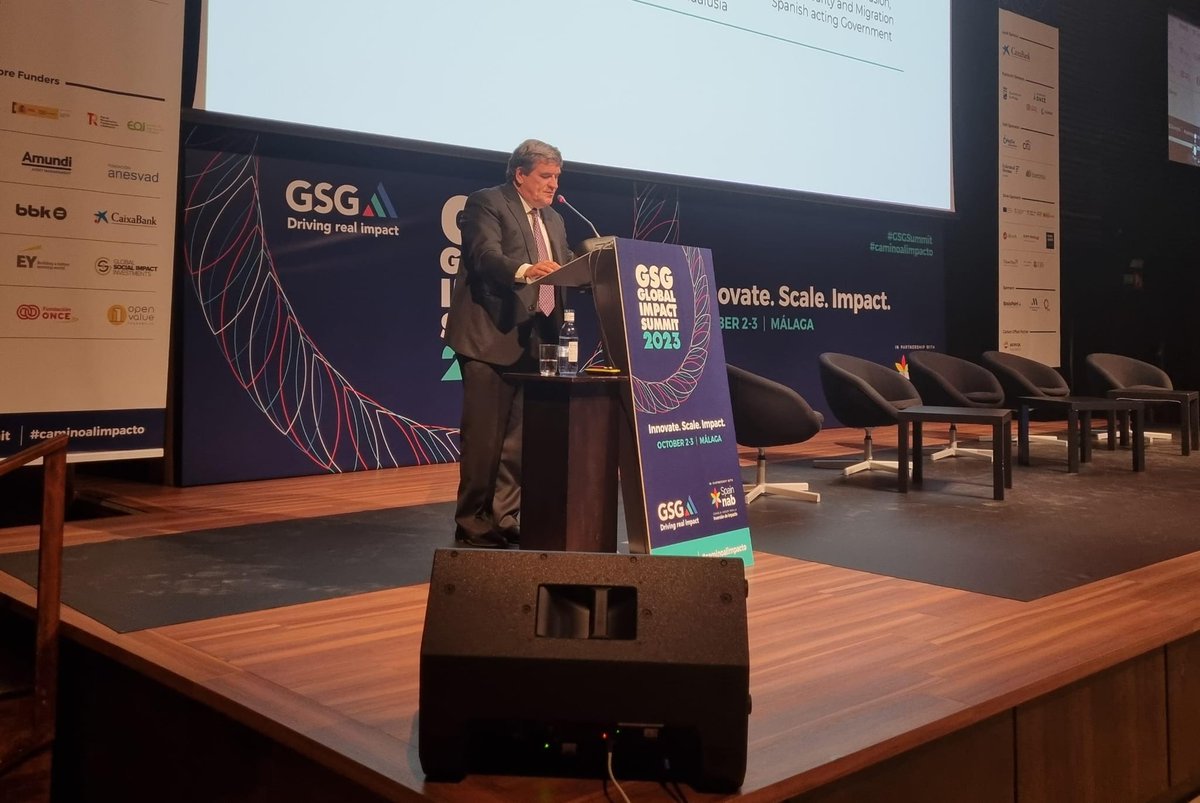 joseluisescriva's tweet image. 🗣️ A pleasure to address the #GSGSummit on the crucial challenge of measuring social investment and its impact.

🤝 Our method: pilot projects + gathering evidence + scaling best practices + collaborating with all stakeholders (public, private, NGOs...)