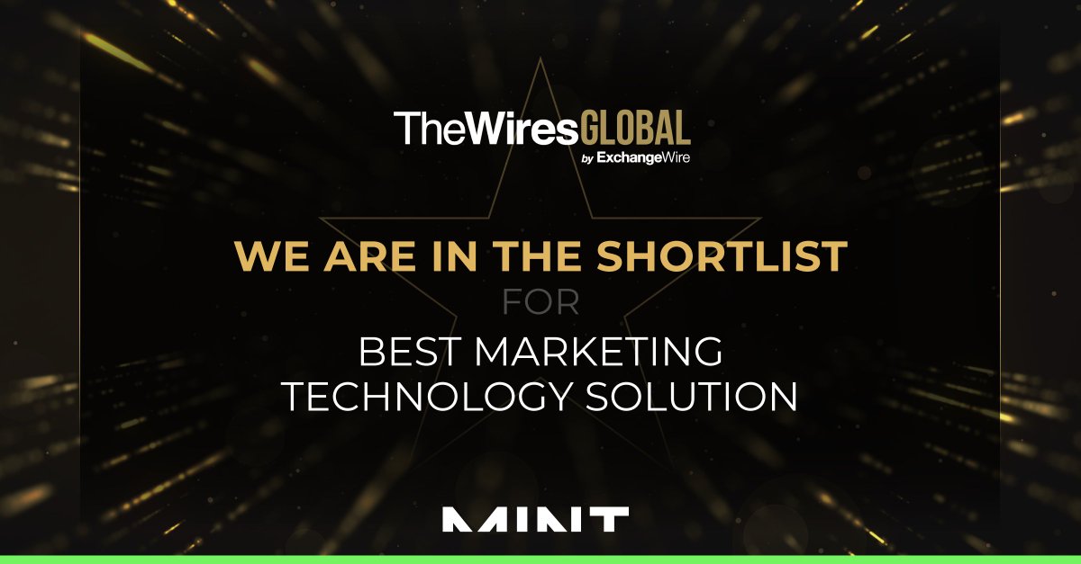 MINT has been shortlisted in the Best #Marketing Technology Solution category of this year's ExchangeWire Awards! 🌟🏆
The winners will be announced November 9th. Wish us good luck!
