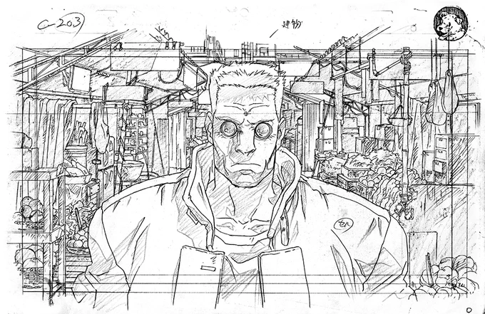 市場でツァン・ゲン・ファーを捜索するバトーを描いたレイアウトと、実際のシーン。

©1995 士郎正宗/講談社・バンダイビジュアル・MANGA ENTERTAINMENT

#攻殻機動隊 #ghostintheshell 