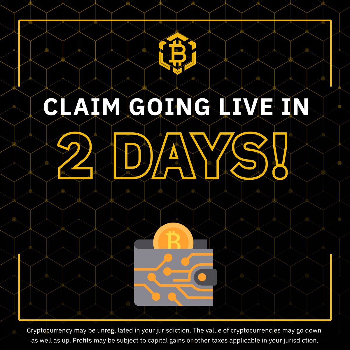 Bitcoinbsctoken's tweet photo. 📢 Just 2 Days Away! 🚀

We're almost there:
🗓️ Claim &amp; Launch going live in 2 days. https://t.co/I6Jv3f4mex
