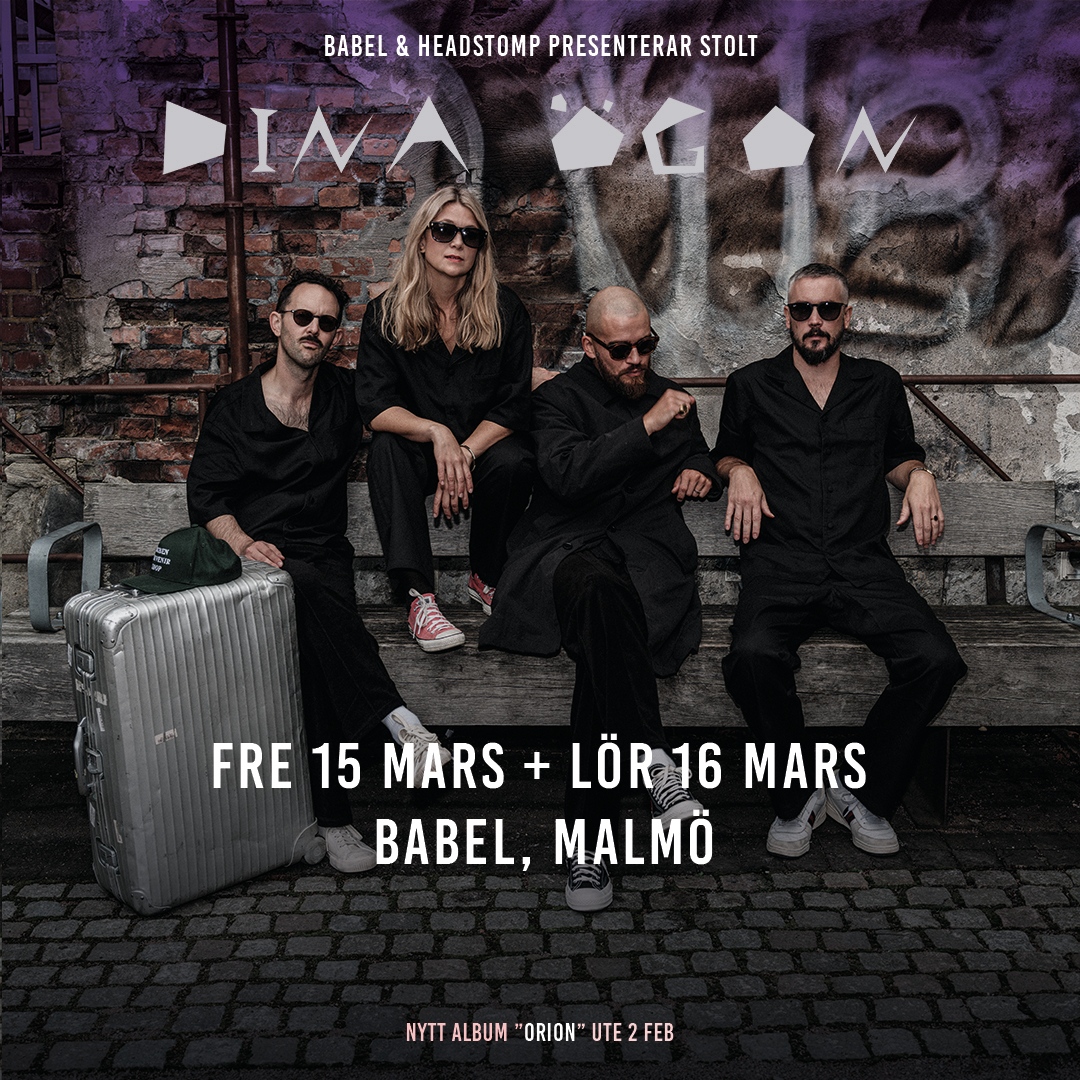 babelmalmo's tweet photo. Nu är biljetterna ute till Dina Ögon på Babel den 15 och 16 mars, 2024! Singeln 'Glitter' är ute och album kommer i februari! 

In och haffa dina biljetter innan de tar slut! 

Biljetter --> https://t.co/4YEKVUUT1k https://t.co/AHHyx1M4Xs