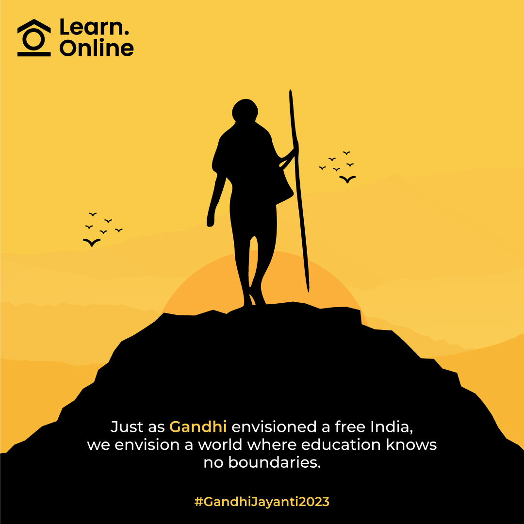 thelearnonline's tweet photo. Honoring the legacy of Mahatma Gandhi, who believed in the transformative power of education. 📚🕊️
#GandhiJayanti #EducationForChange #LearnOnline https://t.co/OU3U837TN8