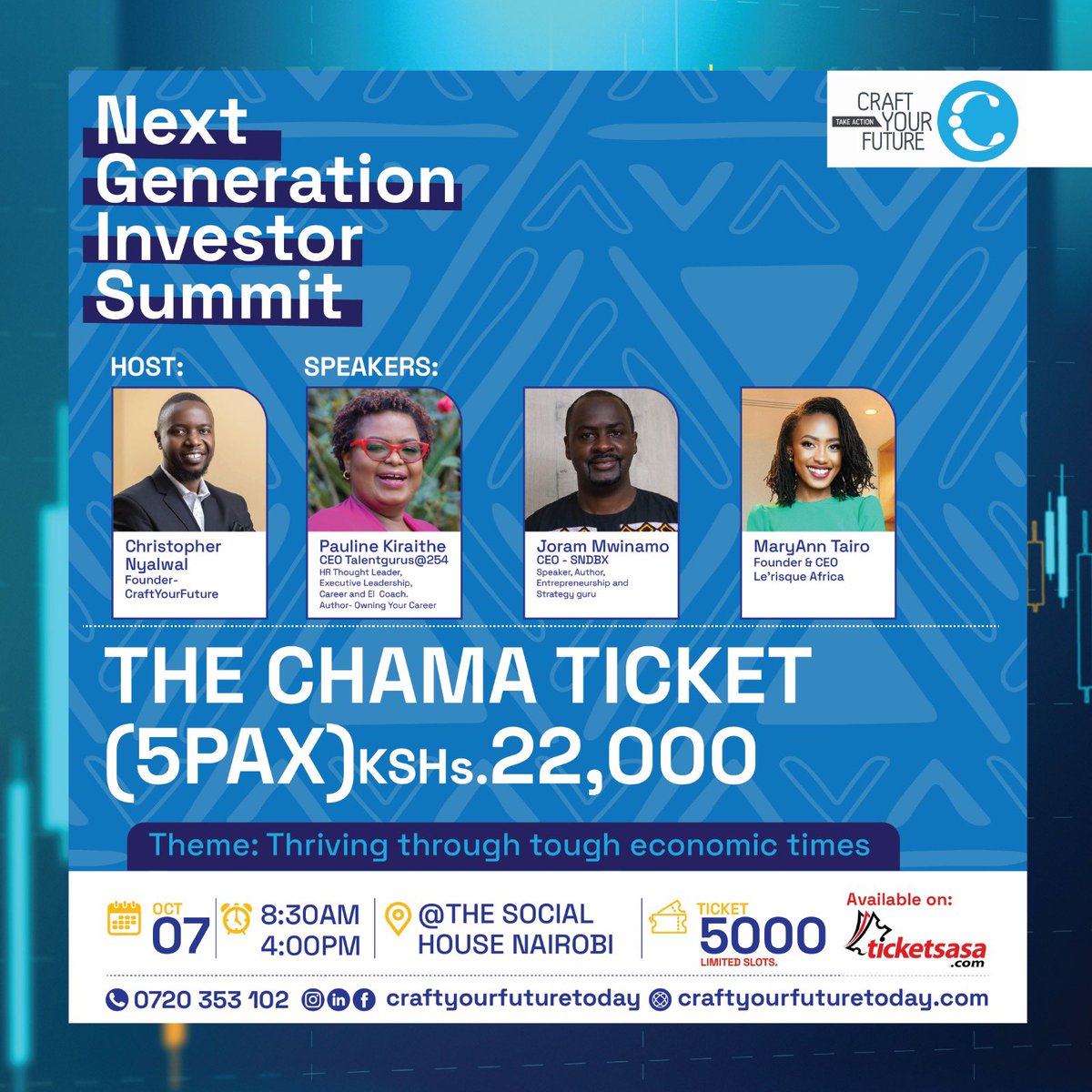 Wamutua's tweet photo. The biggest asset you have is YOU!! 
This Saturday invest in your growth and come learn how to Thrive in These Tough Economic times. https://t.co/cZQNDOKkr6
