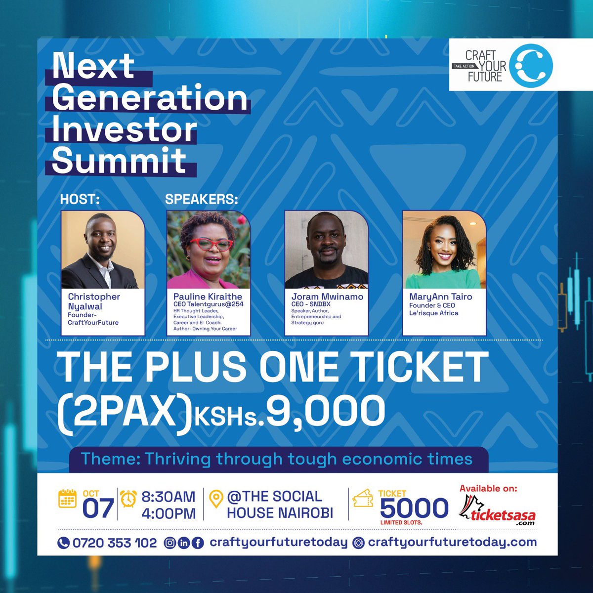 Wamutua's tweet photo. The biggest asset you have is YOU!! 
This Saturday invest in your growth and come learn how to Thrive in These Tough Economic times. https://t.co/cZQNDOKkr6