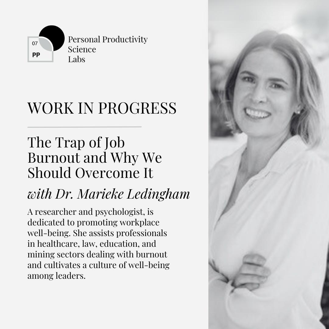PPScienceLabs's tweet image. Dr. Marieke Ledingham is a burnout researcher and psychologist and is passionate about helping people flourish in their work lives

#LifeManagementScienceLabs #PersonalProductivityScienceLabs #GuestIntroduction #podcast #burnout #workburnout #productivity #CommunityOfChampions