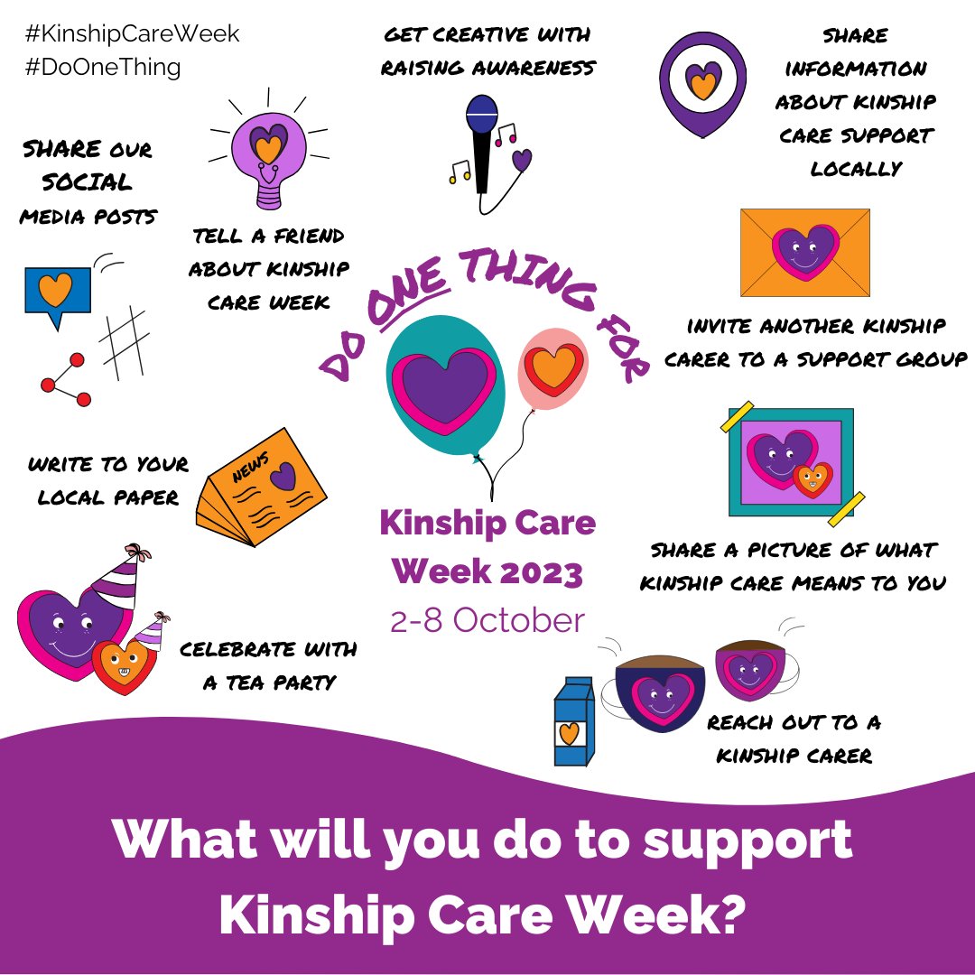 #KinshipCareWeek has landed! This year the theme is #DoOneThing to raise awareness and keep #KinshipCare in the spotlight. ✨