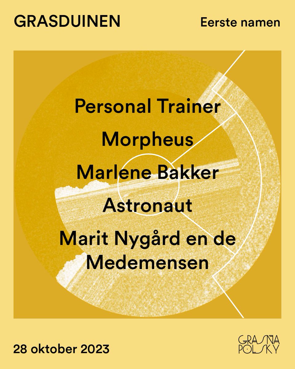 Grasnapolsky's tweet photo. De eerste namen voor #GRASDUINEN 2023! 🎶
Personal Trainer ∙ Morpheus ∙ Marlene Bakker
 ∙ Astronaut ∙ Marit Nygård
Kom mee op expeditie door Groningse erfgoed en sluit af met de indierock van Personal Trainer! 
🎟️ tickets voor slechts €35,- 
https://t.co/NkXczeqxuK https://t.co/8sogjM7gtf