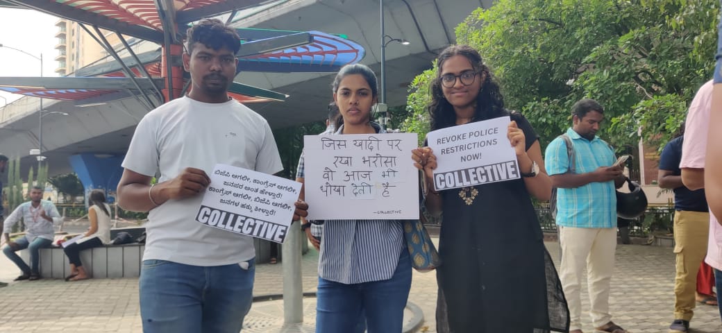 CollectiveBlore's tweet photo. Karnataka Police observes Gandhi Jayanti by forcefully attacking peaceful voices! #StopSilencingBengaluru #ProtestWithFreedom
Civil Disobedience against injustice is our right and we shall have it! https://t.co/SJrUuC1Zdc