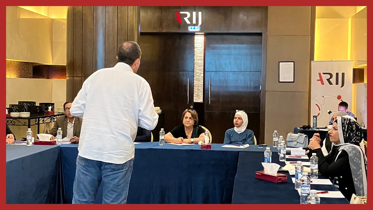 ARIJNetwork's tweet photo. 🔴ورشة قانون الجرائم الإلكترونية الأردني الجديد، المخصصة للمحامين/ات الأردنيين/ات | اليوم الثاني 

درّب المحامي خالد خليفات حول كيفية تغطية الجرائم والمحاكمات من الناحية القانونية والملكية الفكرية للصور والأخبار، وتضمن اليوم العديد من النقاشات المهمة، وأمثلة من الواقع الأردني. https://t.co/W5tKtPzZ2y