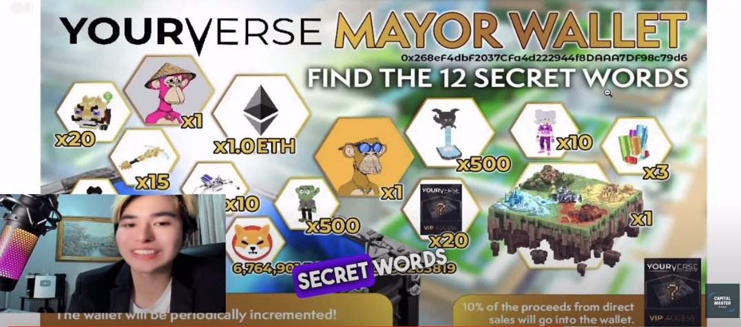 yourverse_NFT's tweet photo. Still not familiar with #YourVerse? 😲

Watch this video of @CapitalDanjo  and join us!

👇
https://t.co/l3MwvFeUyW

#nft #sandbox #metaverse #viral #danjo #promo #invest #crypto #bitcoin #eth #GiveawayAlert #NFTGiveaway https://t.co/wqaZc9tYqd