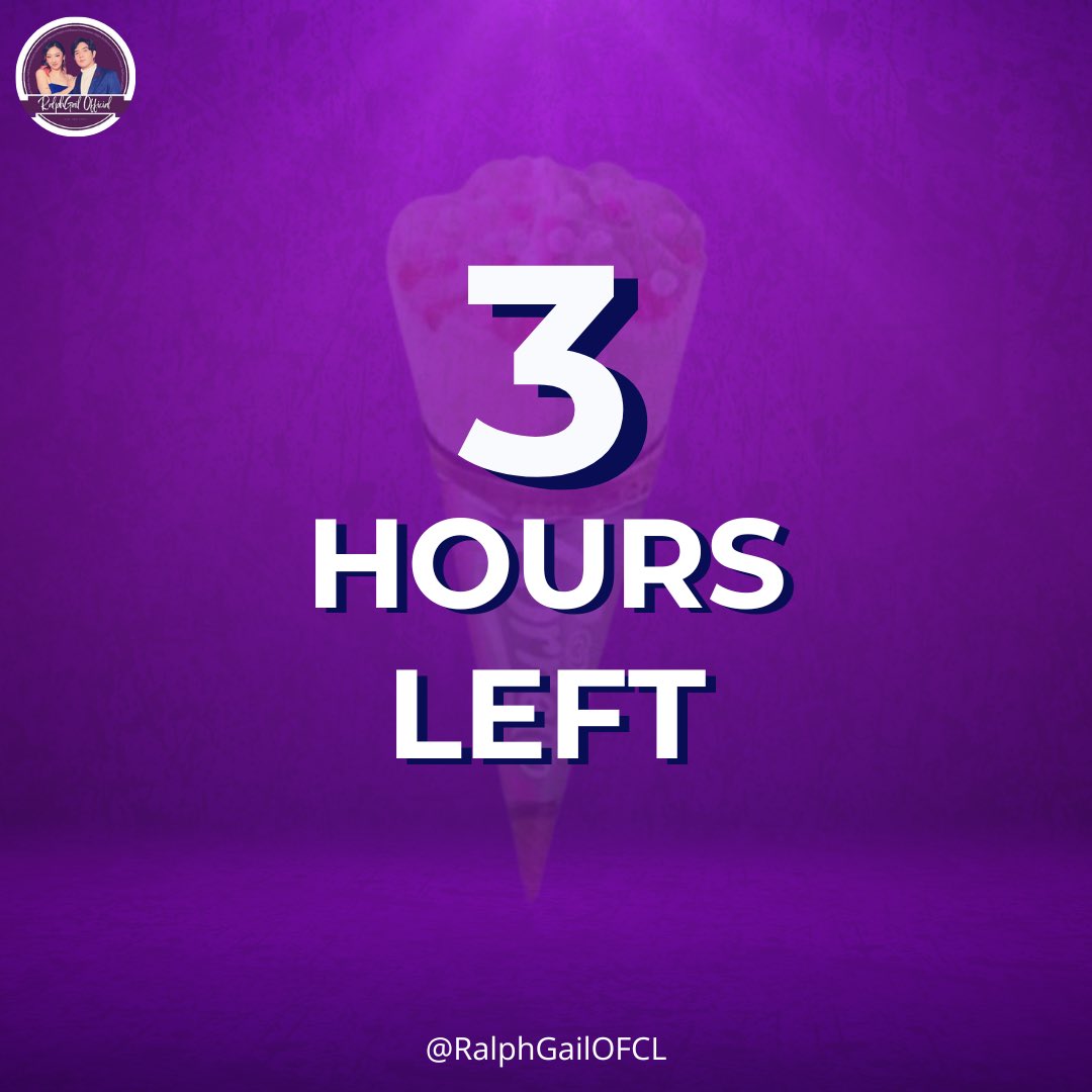 RalphGailOFCL's tweet photo. 3 HOURS LEFT!!😍

#RalphGailLovesCORNETTO
#RalphGail @ralphhmalibunas @struggail https://t.co/3g0o8HS8oO