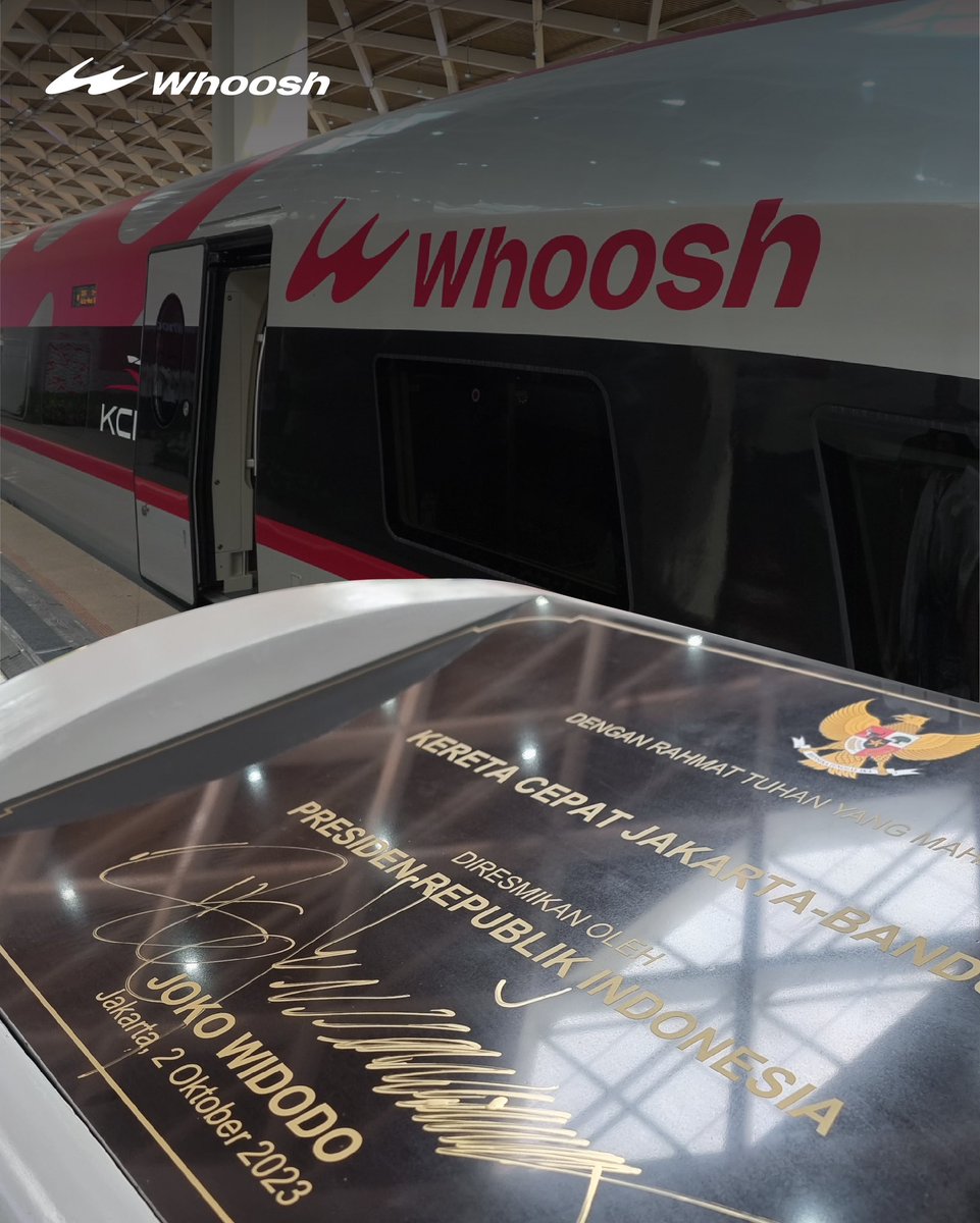 KeretaCepatID's tweet photo. Kehadiran Kereta Cepat Whoosh akan menghadirkan budaya baru dalam mobilitas masyarakat dan meningkatkan perekonomian di wilayah-wilayah yang dilalui

#KeretaCepatUntukIndonesia
#Whoosh https://t.co/oHiRZHEzrD