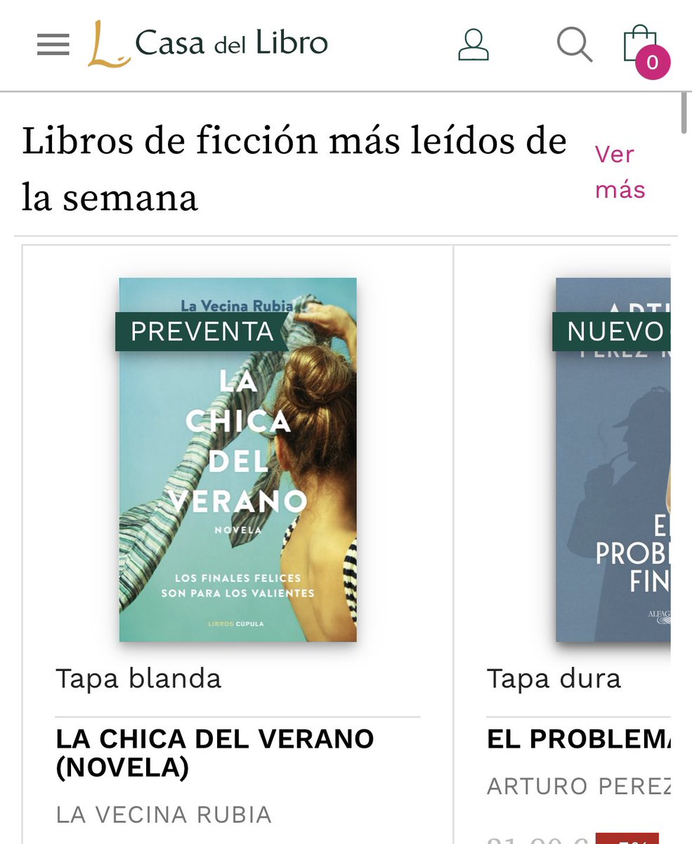 lavecinarubia's tweet photo. A 16 días del lanzamiento de «La chica del verano», tras haber reeditado y a punto de sacar la cuarta edición, seguimos en el número 1 de los libros más vendidos de Amazon y La Casa del Libro.
¡GRACIAS! 🩷

Si todavía no lo tienes, esta es tu señal. ✨
https://t.co/P3rcefRY5N https://t.co/1BRxlq2Svm