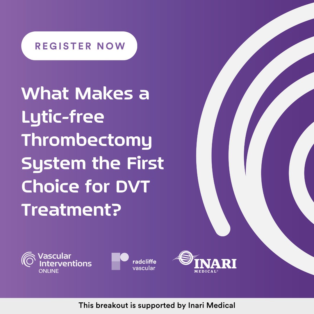 radcliffeVASCU's tweet photo. ๐Don't miss our #VIO2023 breakout session on 12 October - What Makes a Lytic-free #Thrombectomy System the First Choice for DVT Treatment? Register FREE now https://t.co/m1ZUCxfFFg
This breakout is supported by Inari Medical
#AADVT #Vasular #Lytic @MakisAvgerinos @UkVenous https://t.co/eCfQNwO7FF