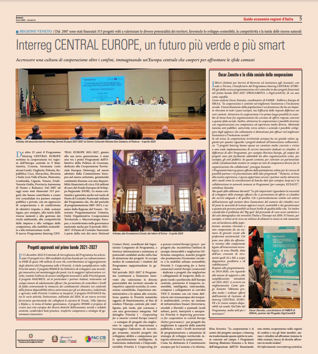 Come affrontare le sfide comuni rendere l'Europa centrale più resiliente? Ne parliamo in questo articolo pubblicato il 25 settembre su Scenari-Guida Regioni del Sole24Ore