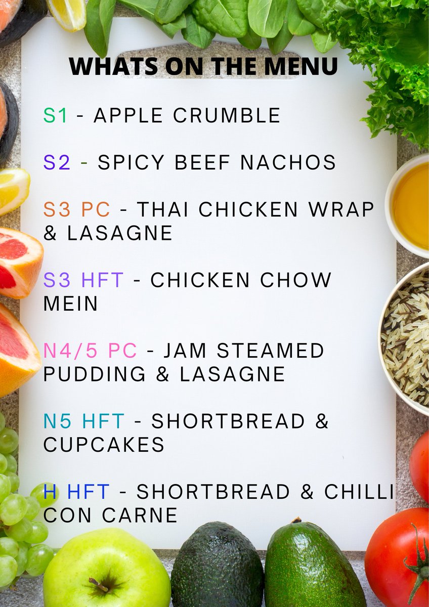 This is what is cooking in the department this week!

Please try and bring your own container 🫙