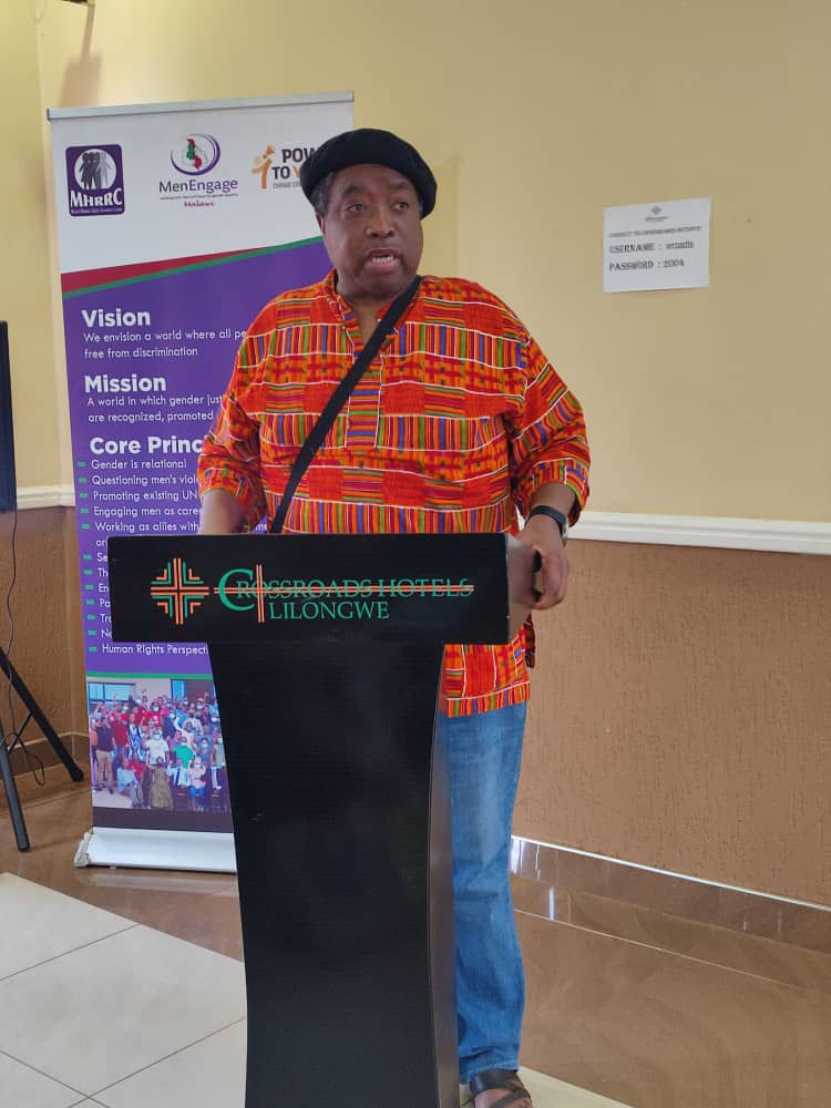 MWHRRC's tweet photo. MEA Malawi is holding its AGM today at Crossroads Hotel in Lilongwe.  @Mashobane61  of @SonkeTogether  stated that climate change and wars are affecting women and girls who are caregivers and called on men and boys to play a role in ensuring the world is a better place for all. https://t.co/5ZdJaSeNJ4