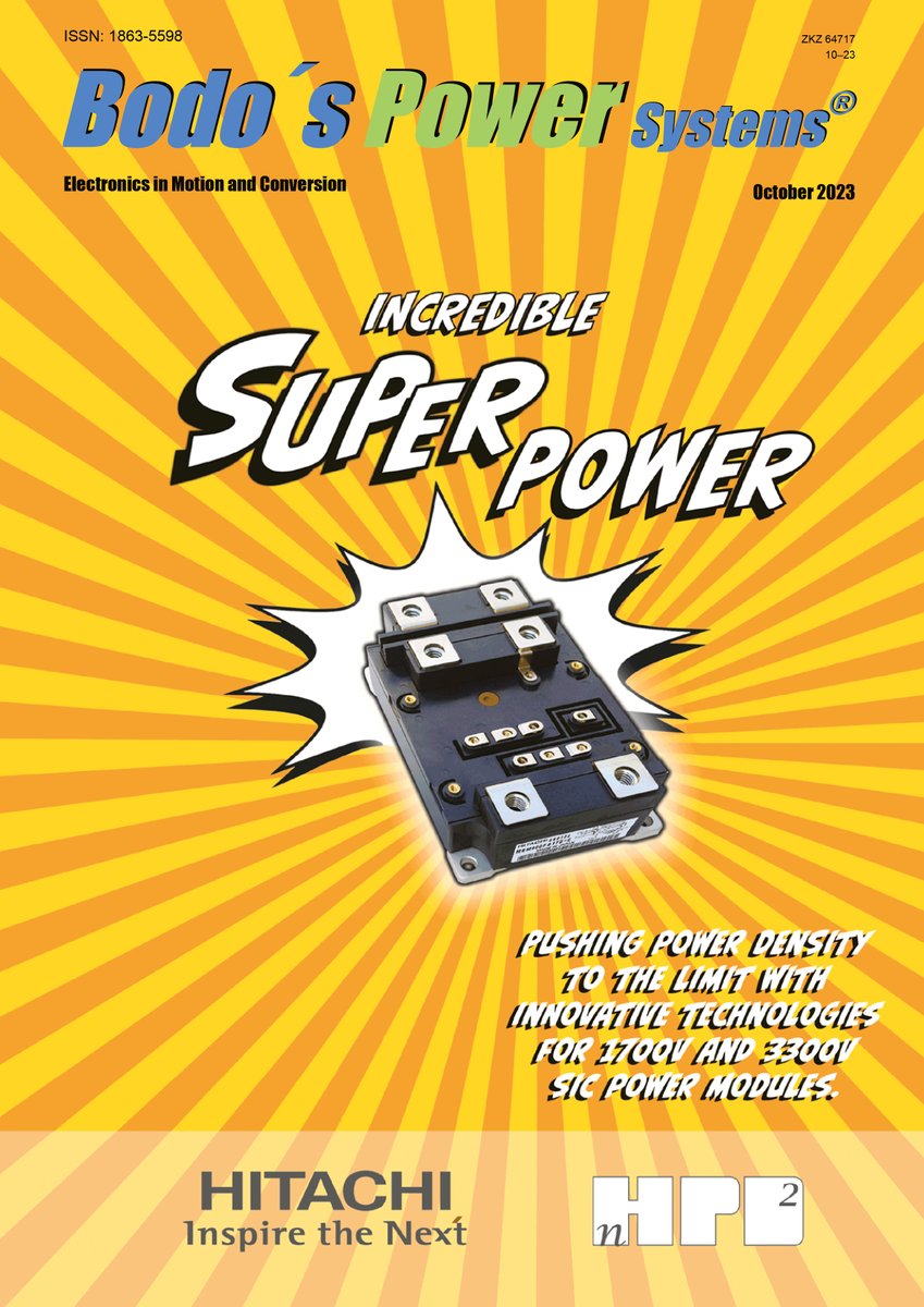 Thank you Hitachi Europe for the coverstory in our October issue.
Download it here:
bodospower.com/newsletter/eNe…

#powerelctronics #SiC #MOSFET