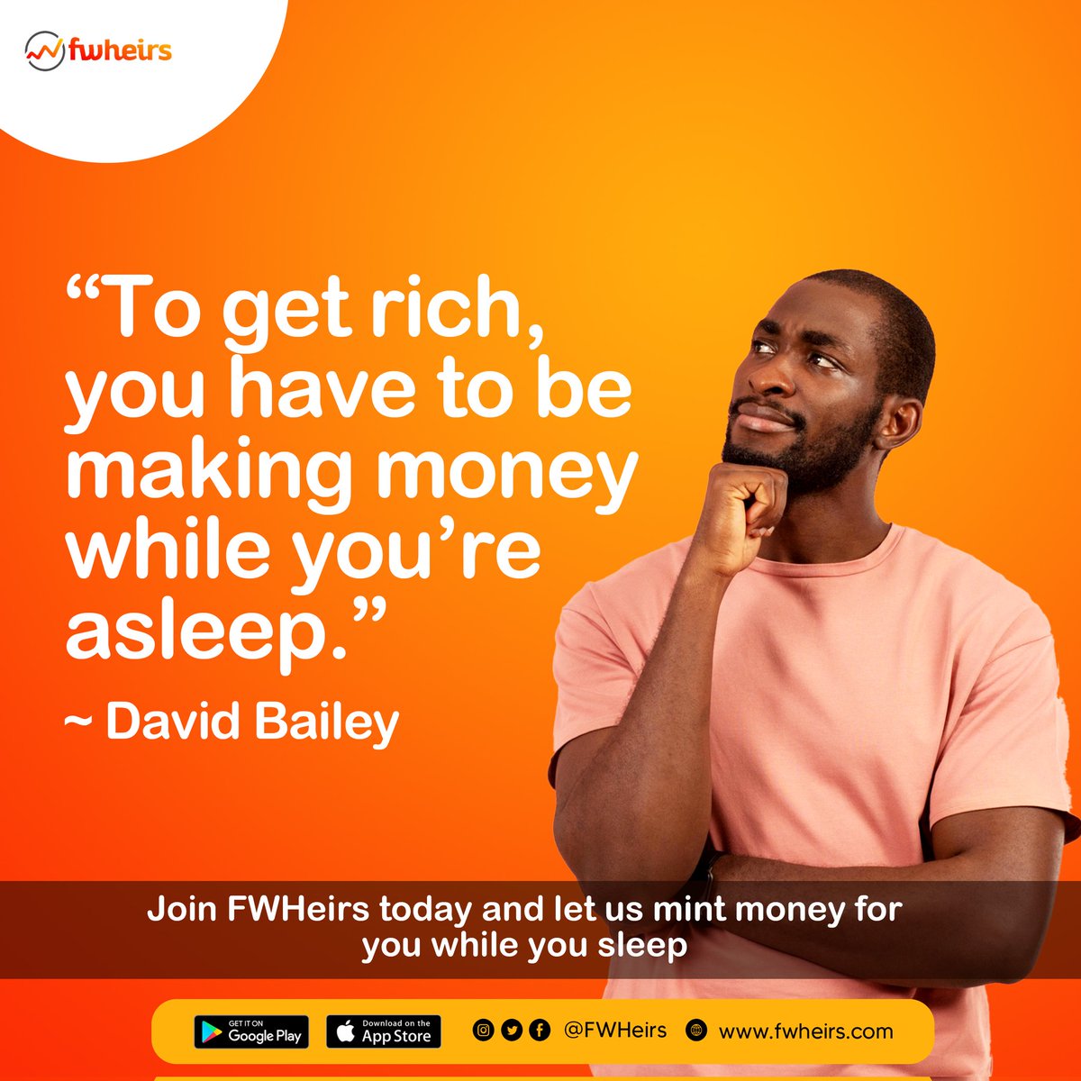 FWHeirs's tweet photo. Is your money working for you?
FWHeirs ensures your money works for you while you sleep.

Sign up via https://t.co/CupofforGT and let's get you started.

#Monday
#Mindset
#BillionaireMindset 
#Forex
#ForexTradeNigeria
#ForexTrader
#Abuja
#NigeriaForex https://t.co/e3914679qg