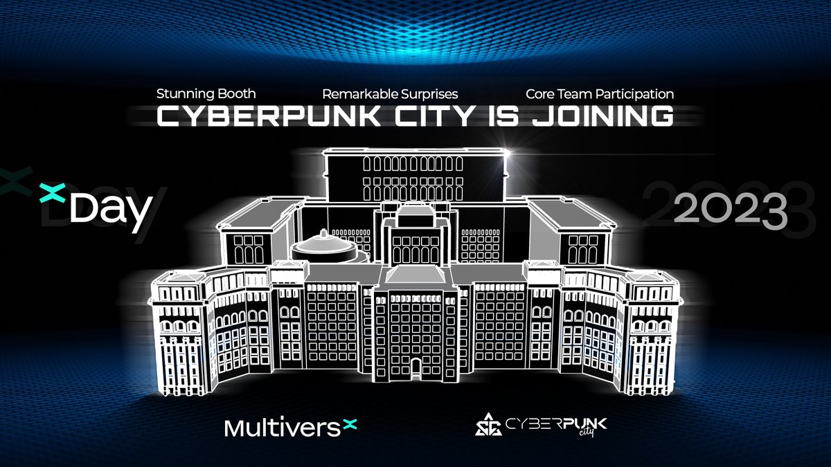 🥁 Exciting news: 🚀 #CyberpunkCity is coming to Romania 🇷🇴 to join #xDay2023 with full-force.

Expect a stunning booth, core team participation, and mind-blowing surprises! 🎁

Stay tuned for more updates, and let us know if you'll be there! ⬇️

See you soon, citizens! 💪 🛠️