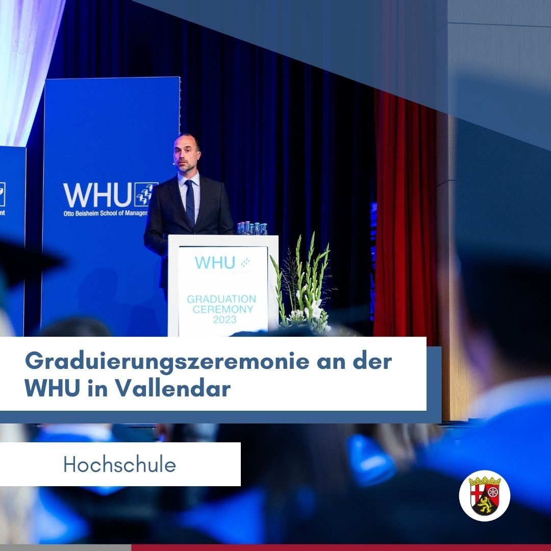 🎓Wissenschaftsminister @clemenshoch besuchte die Graduierungszeremonie der @WHU_edu – Otto Beisheim School of Management und gratulierte den Absolventinnen und Absolventen. 📸: Kai Myller