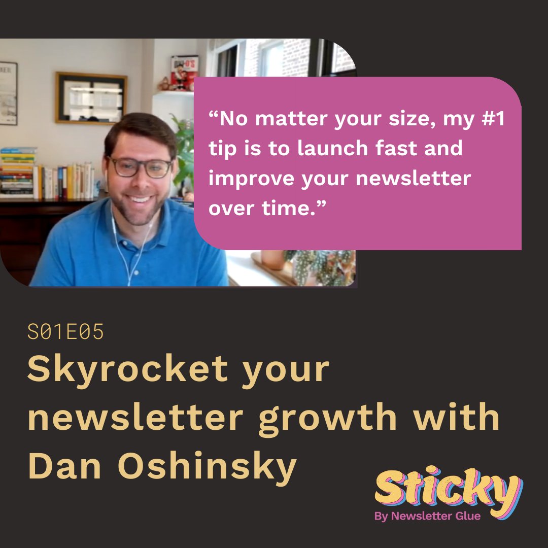Lesley π (@lesley_pizza) on Twitter photo π§ New podcast episode tomorrow! π₯³
The next episode of the Sticky podcast drops tomorrow with <a href="/danoshinsky/">Dan Oshinsky</a>.
His consultancy, Inbox Collective, helps news organizations, nonprofits and brands build loyal audiences via email.
On the podcast, Dan shares proven growth tactics π§ New podcast episode tomorrow! π₯³
The next episode of the Sticky podcast drops tomorrow with <a href="/danoshinsky/">Dan Oshinsky</a>.
His consultancy, Inbox Collective, helps news organizations, nonprofits and brands build loyal audiences via email.
On the podcast, Dan shares proven growth tactics