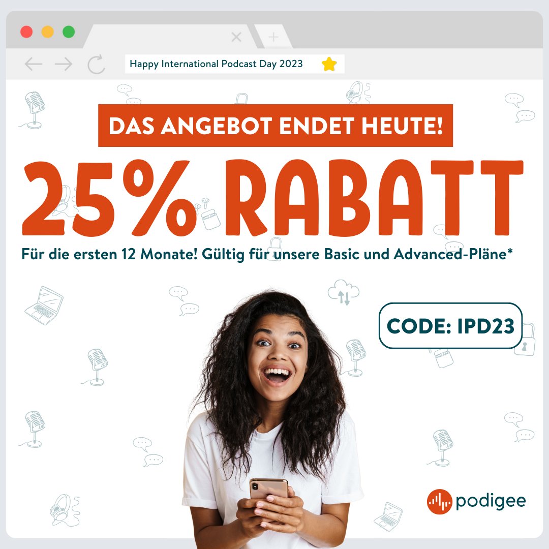 Wir geben euch einen Rabatt von 25% auf unsere Basic und Advanced Pläne für die ersten 12 Monate, wenn ihr den Promo-Code “IPD23” benutzt!

Verpasst das nicht und meldet euch jetzt > hubs.ly/Q023XqTB0
 Merkt euch, das Angebot gilt nur bis Mitternacht am 2. Oktober 2023