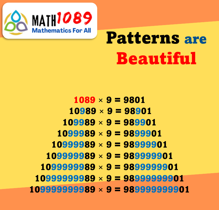 𝗔 𝗽𝗮𝘁𝘁𝗲𝗿𝗻 𝘄𝗶𝘁𝗵 𝘁𝗵𝗲 𝗻𝘂𝗺𝗯𝗲𝗿 𝟭𝟬𝟴𝟵. 
 math1089.in/patterns-are-b…

#math1089 #math #maths #mathematics #patterns #mathtutor #algebra #numbers #student #schoolstudents #mathstudent #mathsclass #onlinemath #cbsestudents #icsestudents