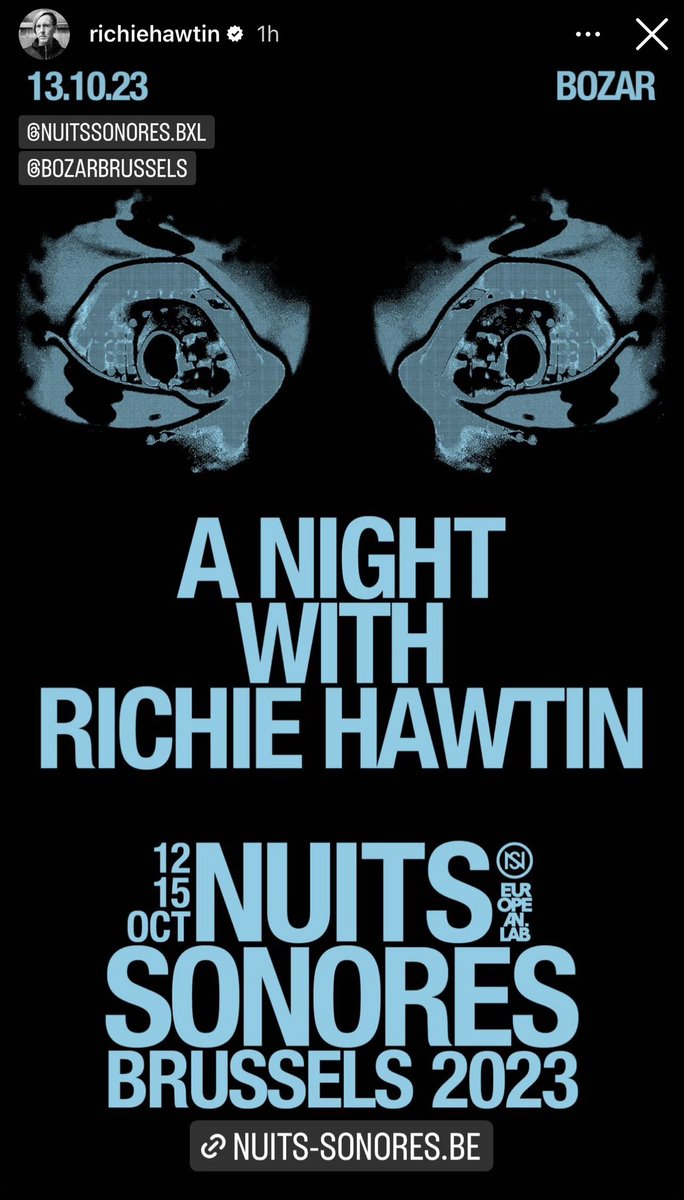clonworks's tweet photo. Our film Lands of Ajaks with music by @anaquiroga_ will be shown at ‘A Night with @richiehawtin ’ at @BozarBrussels at Nuit Sonores (Brussels). The event is curated by the legendary artist and producer, and we’re chuffed to be part of it! Looking forward! Thanks @JoelleSnaith 💚 https://t.co/MNkFfaenvE