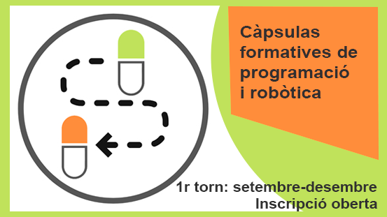 xtec's tweet photo. Ja teniu disponibles a Odissea les càpsules i itineraris formatius de #Programació i #Robòtica corresponents al 1r torn (setembre-desembre 2023). Consulteu-ne l'enllaç!

📅 Inscripcions fins a l'11 de desembre

🔗 https://t.co/Js0qDp4XgO

#AlsCentres https://t.co/oNU8APITee