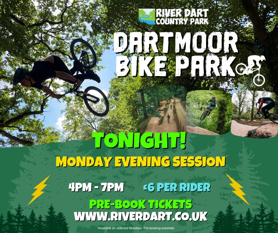 TONIGHT - Kick off October with a Monday Evening Session here @dartmoorbikepark. See you at the track! PRE-BOOK ➡️ LINK IN BIO #mondaymotivation #eveningsession #mtb #mtblife #mtblifestyle #bikepark #bike #track #trails #devon #dartmoor #dartmoorbikepark #riverdartcountrypark