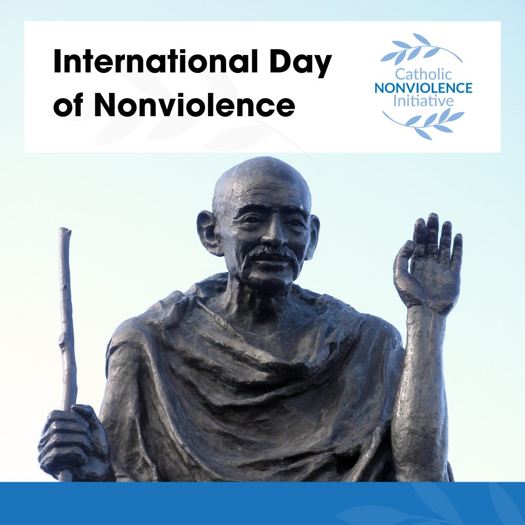 CathNonviolence's tweet photo. 📌 #InternationalDayofNonviolence is observed every year on Gandhi’s birthday, as a means to celebrate his legacy.

🎉 Celebrate this day by reading up on Gandhi or nonviolent nonprofits.

Let’s embrace nonviolence in our lives today. 

#HappyBirthdayGandhi #Kindness https://t.co/g6XE9195Eu