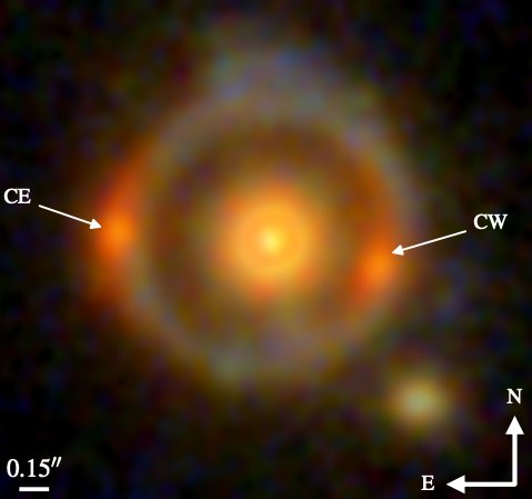 mShuntov (@mmarksssss) on Twitter photo We recently reported the discovery and an in-depth characterization of the most distant and absolutely gorgeous Einstein ring that we found in the COSMOS-Web survey <a href="/cosmosastro/">COSMOS Survey</a>.
We call this the COSMOS-Web ring.
We find that it is composed of a lens at z=2 and a source at z~5 We recently reported the discovery and an in-depth characterization of the most distant and absolutely gorgeous Einstein ring that we found in the COSMOS-Web survey <a href="/cosmosastro/">COSMOS Survey</a>.
We call this the COSMOS-Web ring.
We find that it is composed of a lens at z=2 and a source at z~5